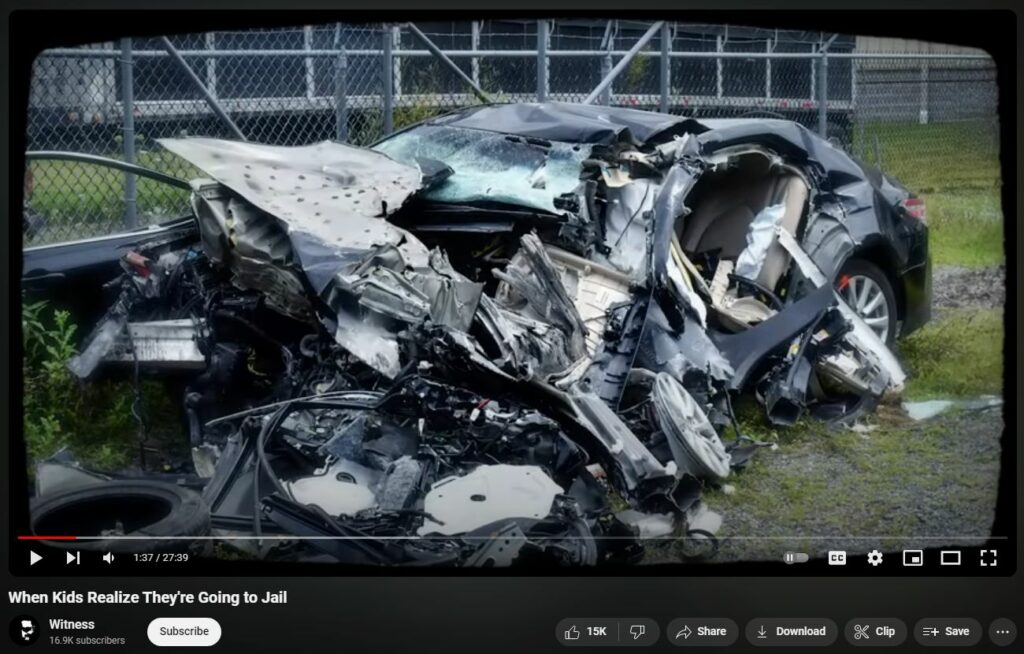 Unadulterated 100 mph car crash into brick wall