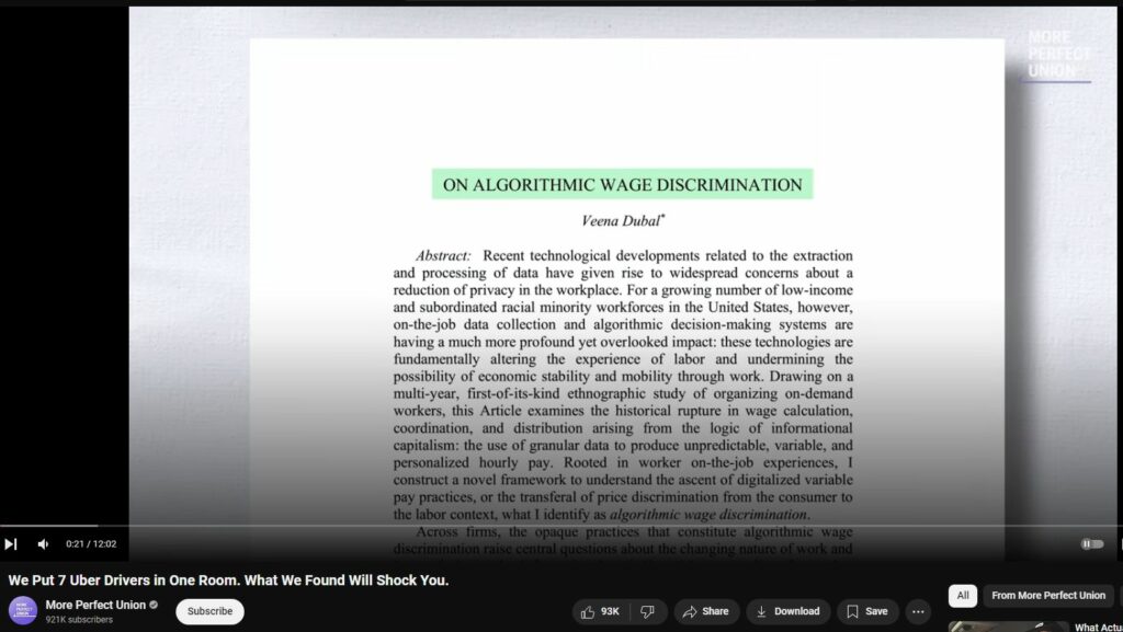 What You Do Not Know About Uber Lyft etc 7 Uber Drivers Compare Algorithmic Wage Discrimination